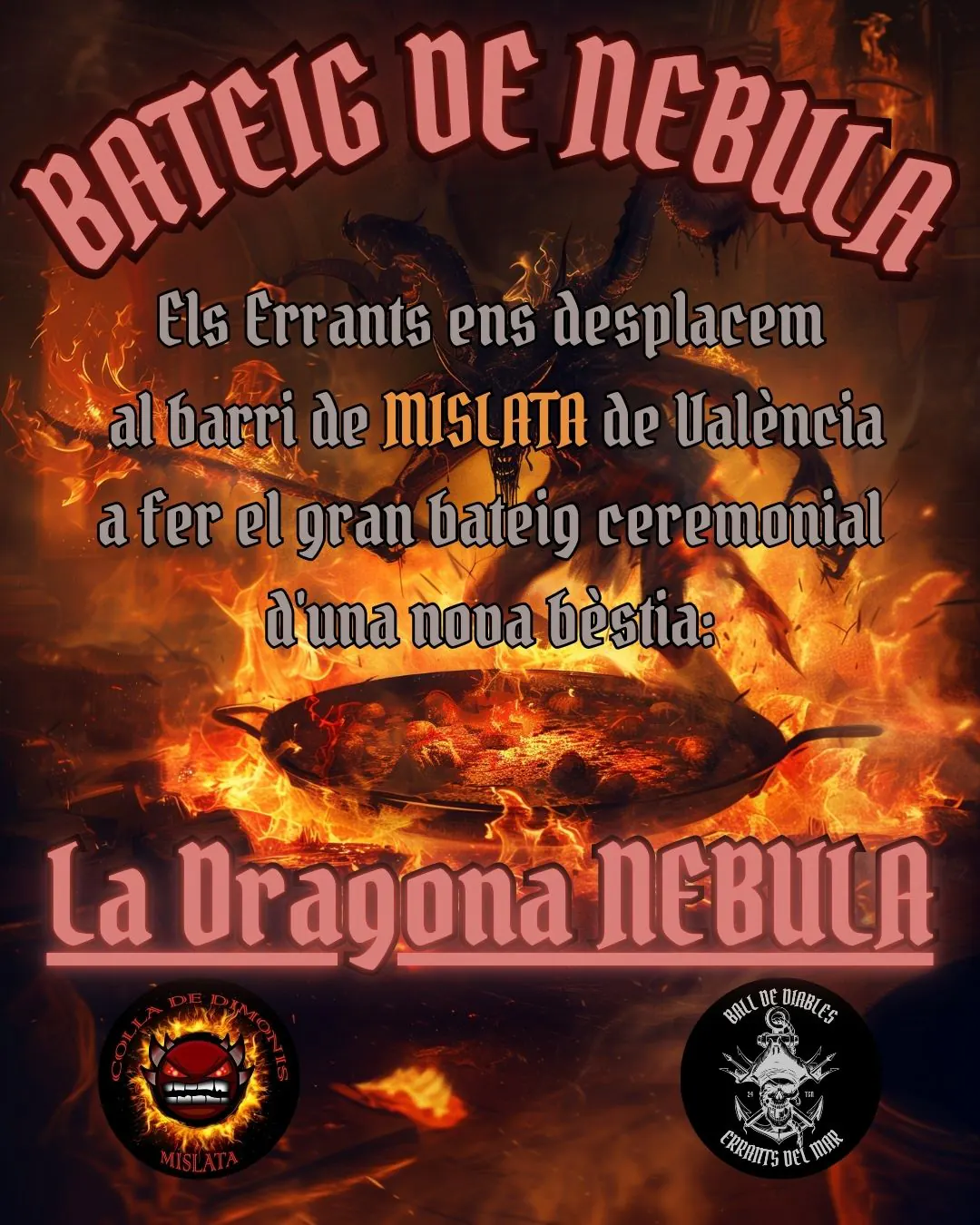 Cartell de l’actuació a Mislata · La Dragona Nébula