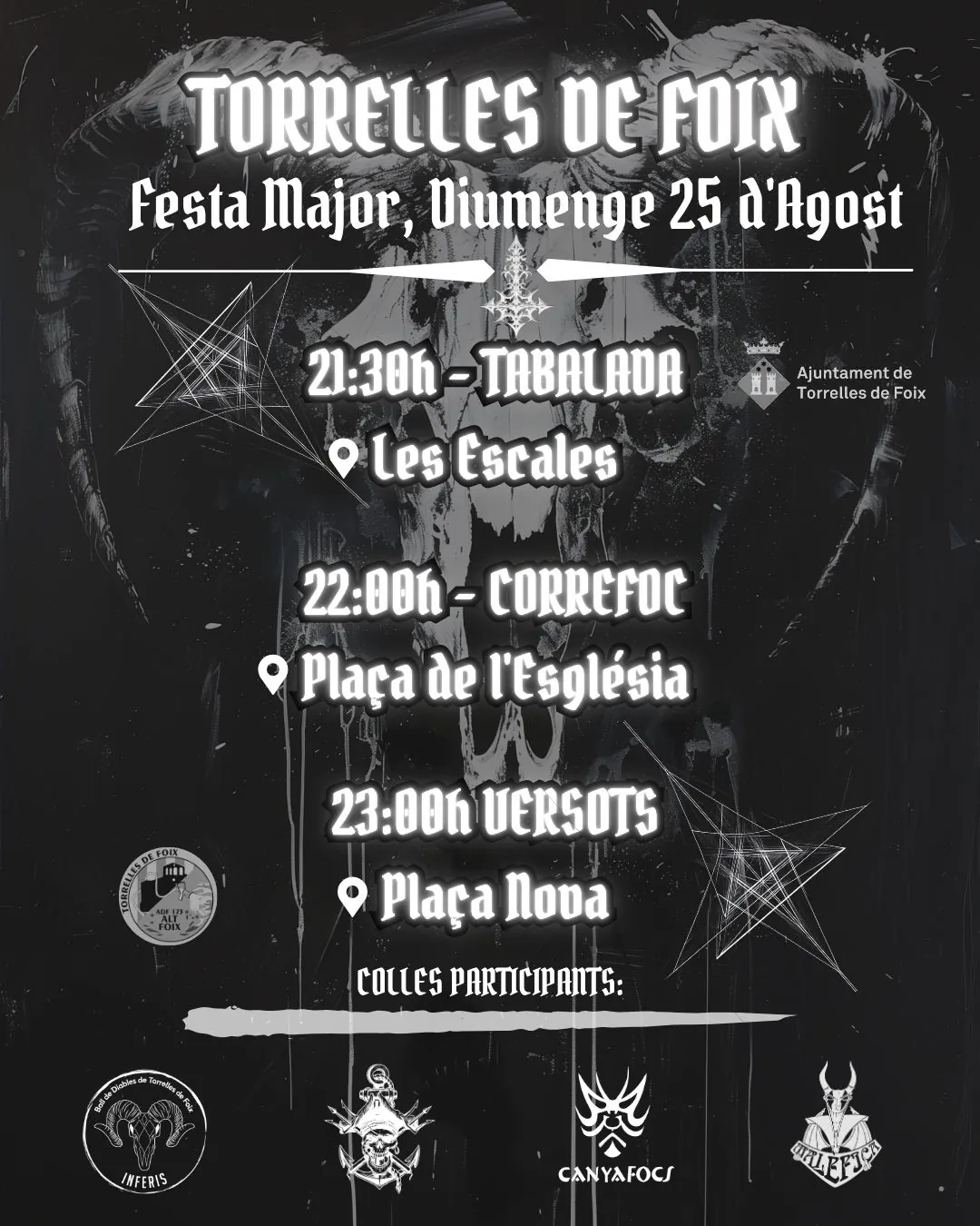 Cartell de l’actuació a Torrelles de Foix